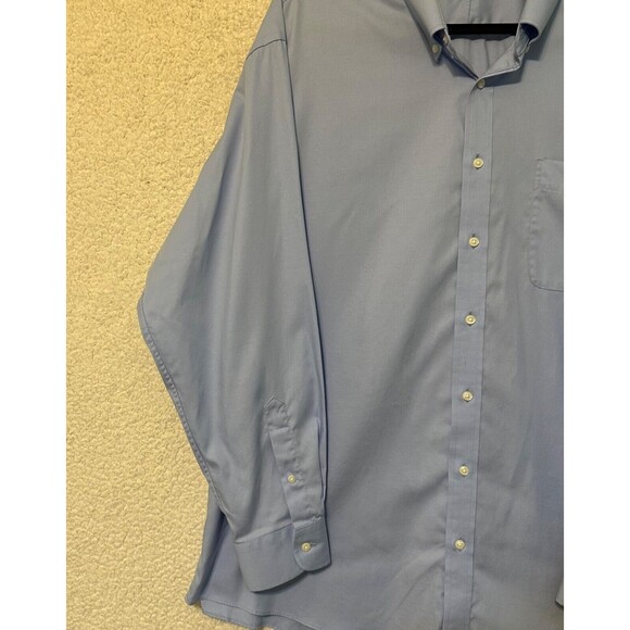 Nordstrom Men's Shop Classic Button Down Blue Size 18/35 Classic Fit - Picture 5 of 10